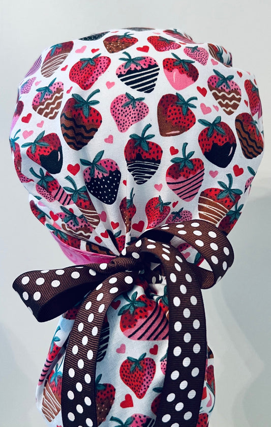 Ponytail-Valentines strawberries dipped in chocolate