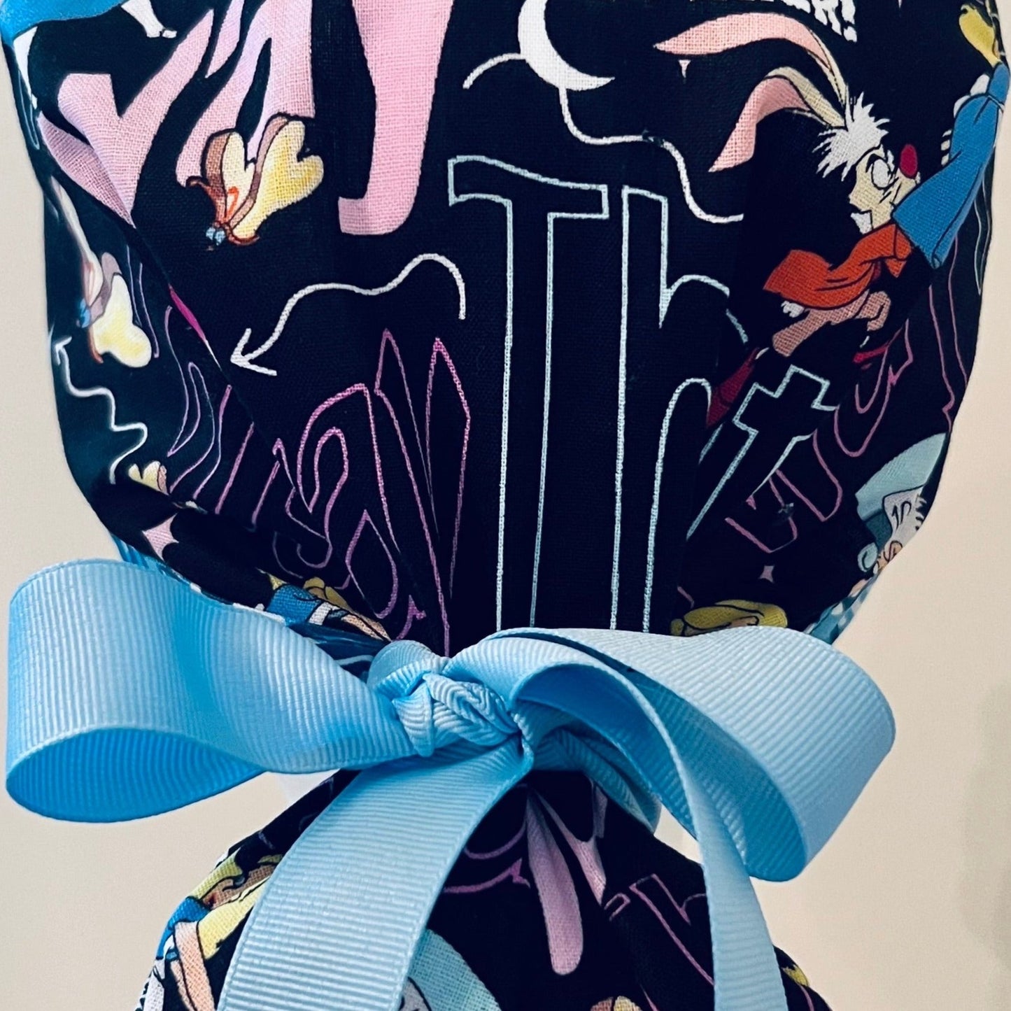 Ponytail surgical hat Alice in Wonderland