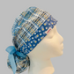 Ponytail Hat-Lemon Sky Plaid