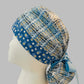 Ponytail Hat-Lemon Sky Plaid