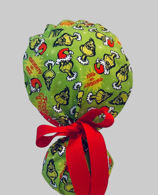 Ponytail Hat-Naughty,Nice & a Little Grinchy