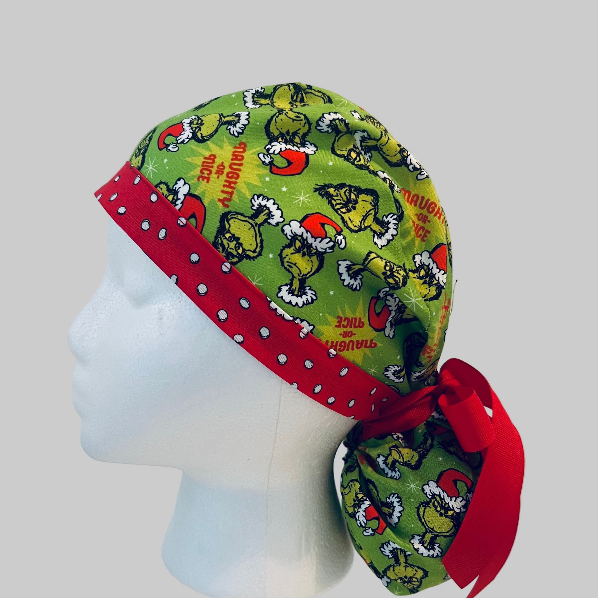 Ponytail Hat-Naughty,Nice & a Little Grinchy