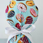 Ponytail Style Hat - Donuts and confetti with white ribbon
