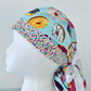 Ponytail Style Hat - Donuts and confetti with white ribbon