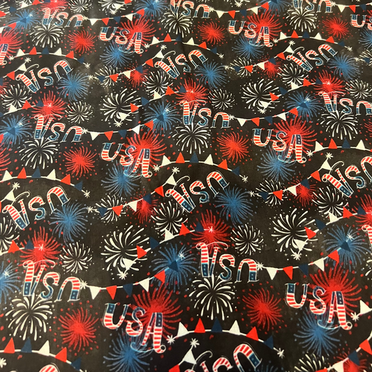 Red, White & Boom Scrub Cap | Patriotic Fireworks hat