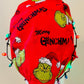 Scrub Cap-Christmas Grinch with lights
