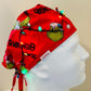 Scrub Cap-Christmas Grinch with lights