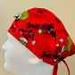 Scrub Cap-Christmas Grinch with lights
