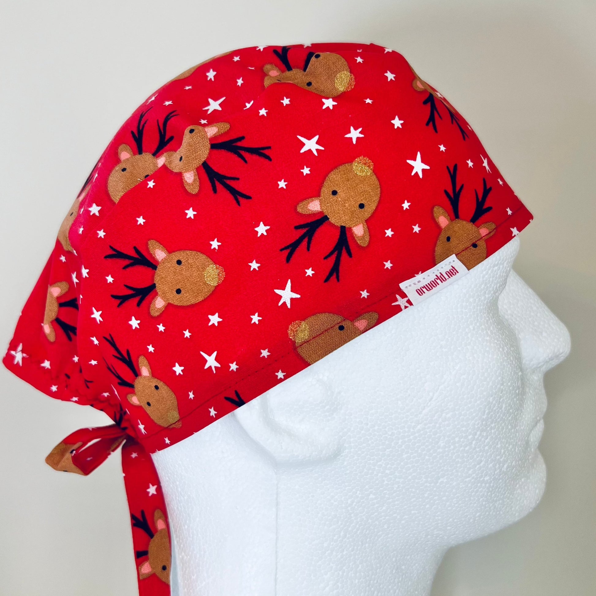 Scrub Cap-Christmas Reindeer