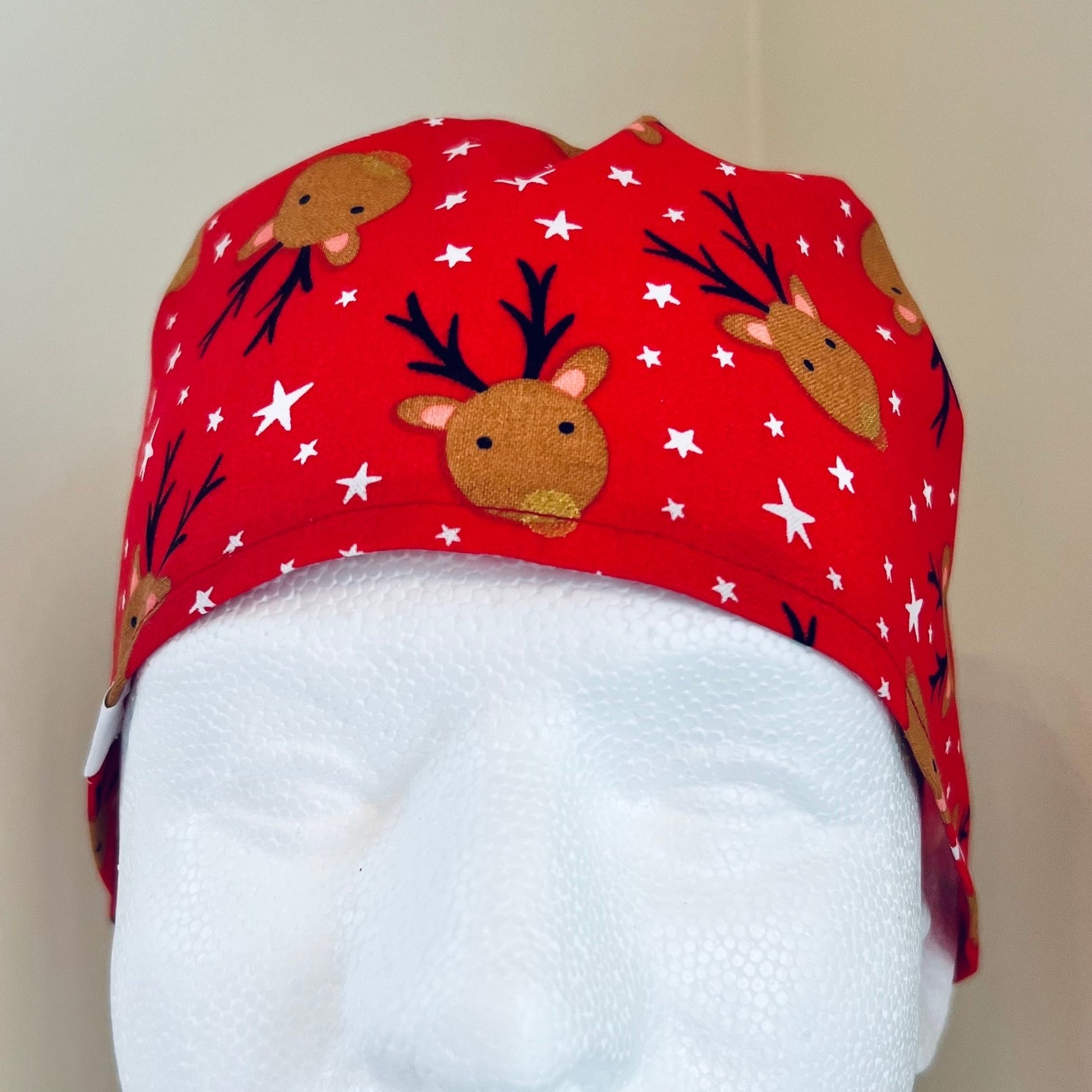 Scrub Cap-Christmas Reindeer