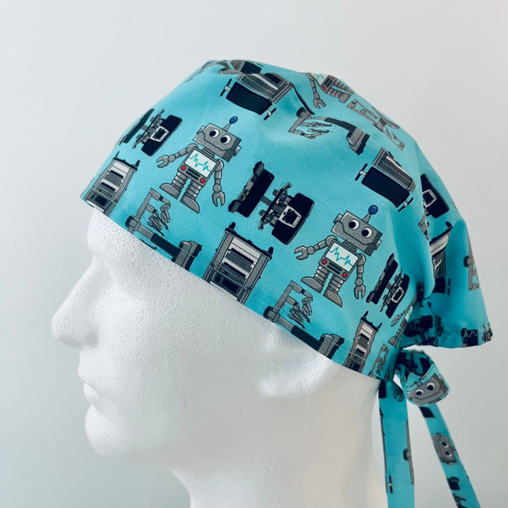 Da Vinci Robot Scrub Cap | Robotic Surgery Cap | Surgical Tech Hat | OR Nurse &amp; Surgeon Cap