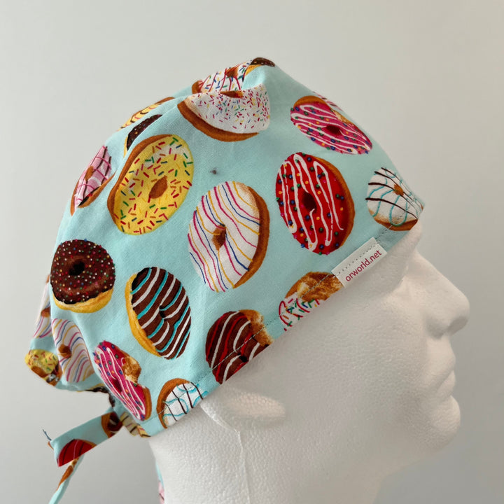 Donut Scrub Cap | Nurse Surgical Cap | Bakery &amp; Dessert Print | Handmade Medical Cap
