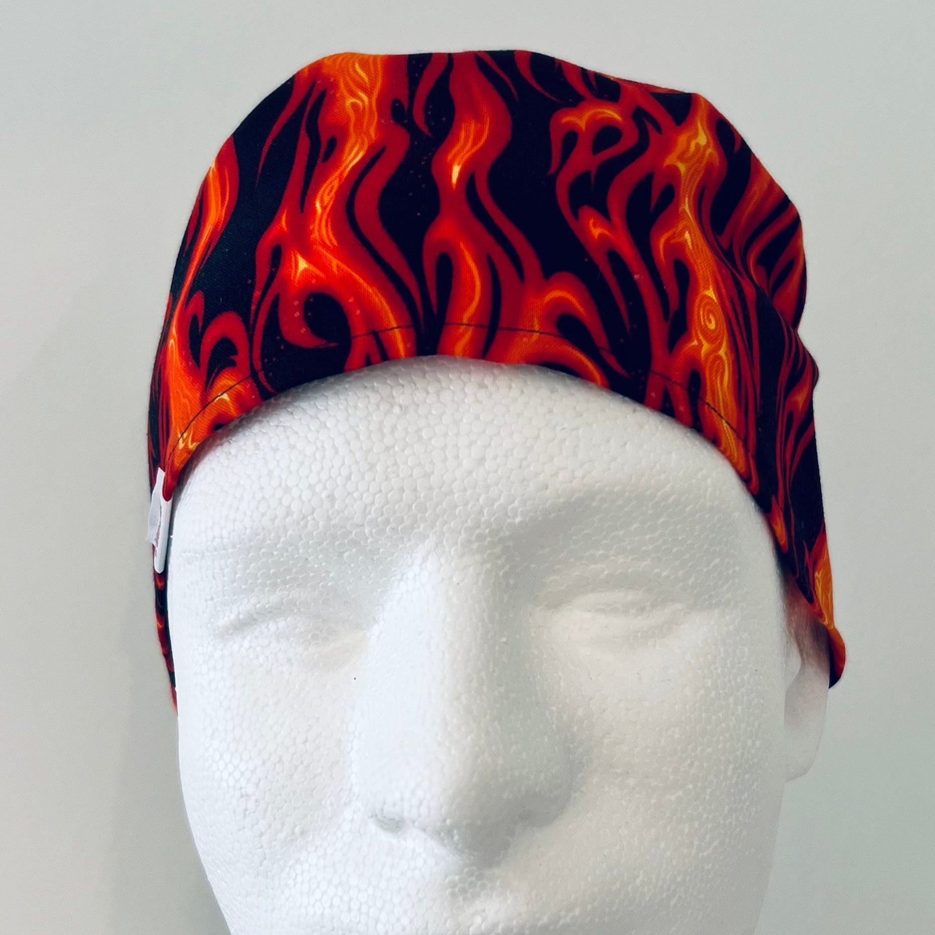 Scrub Cap-Flame-Orange-Black-Fire – OR world