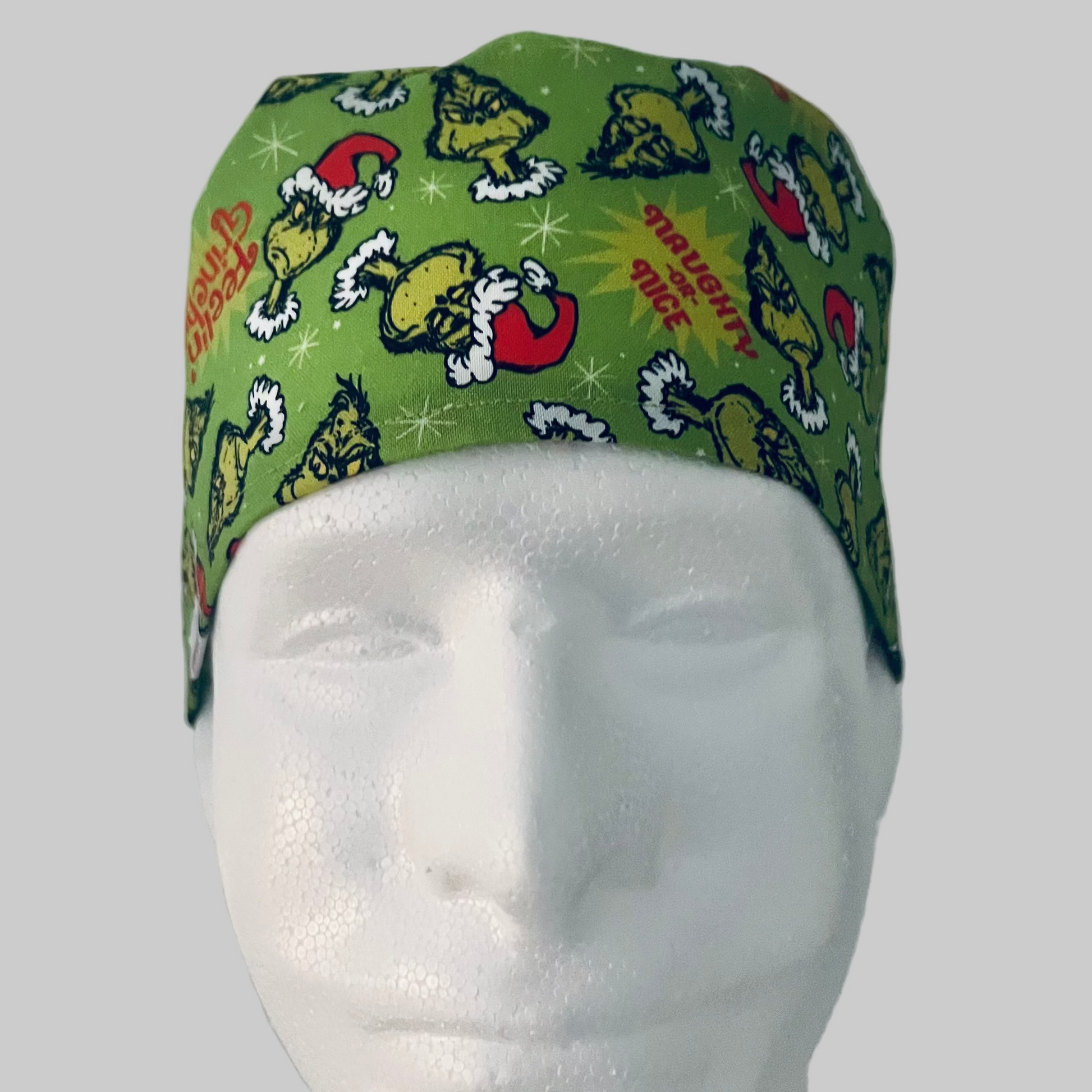 Scrub Cap-Naughty,Nice & a Little Grinchy