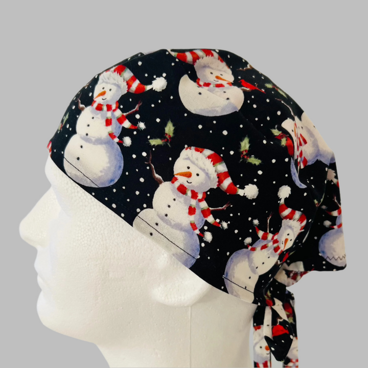 Scrub Cap-Snowman