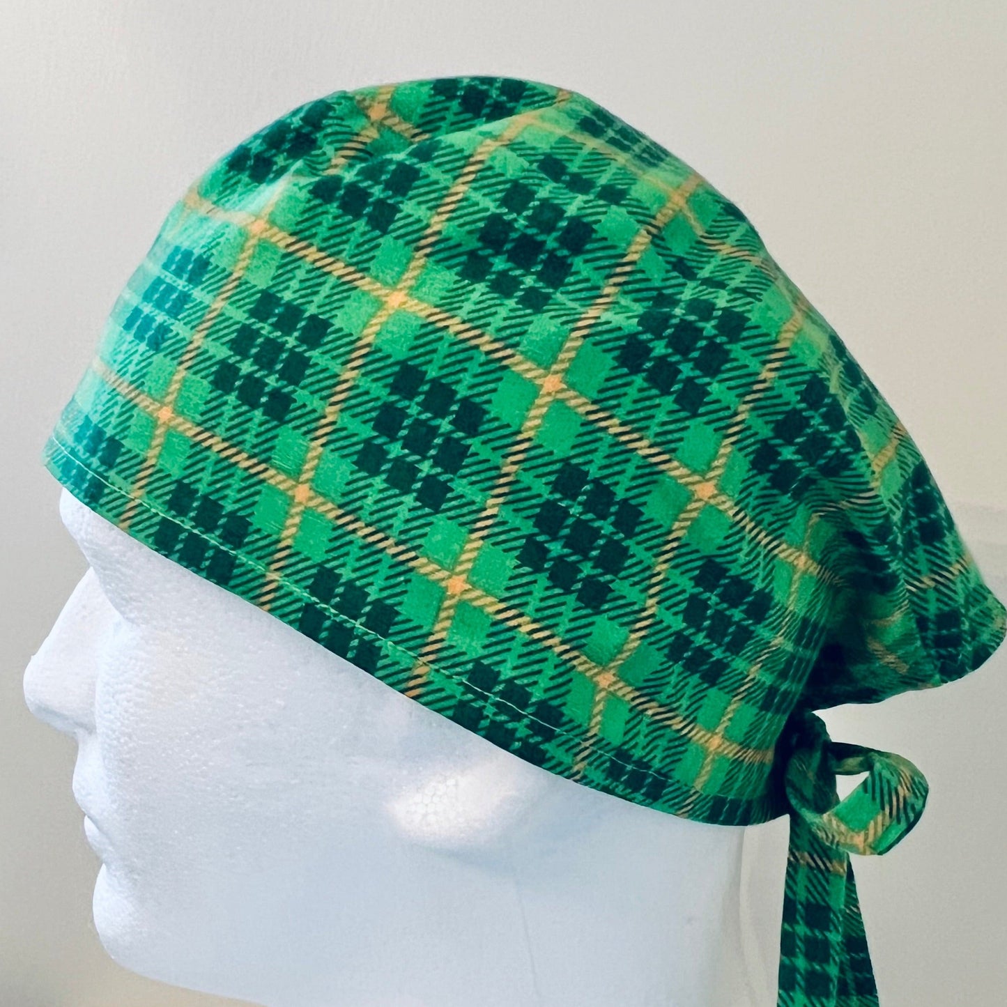Scrub Cap-St.Patricks Day-Green Plaid