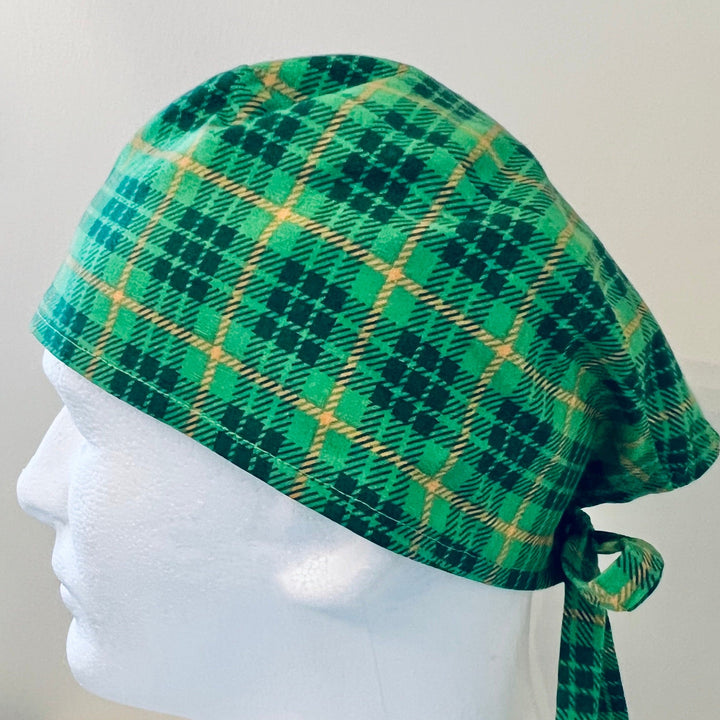 Scrub Cap-St.Patricks Day-Green Plaid