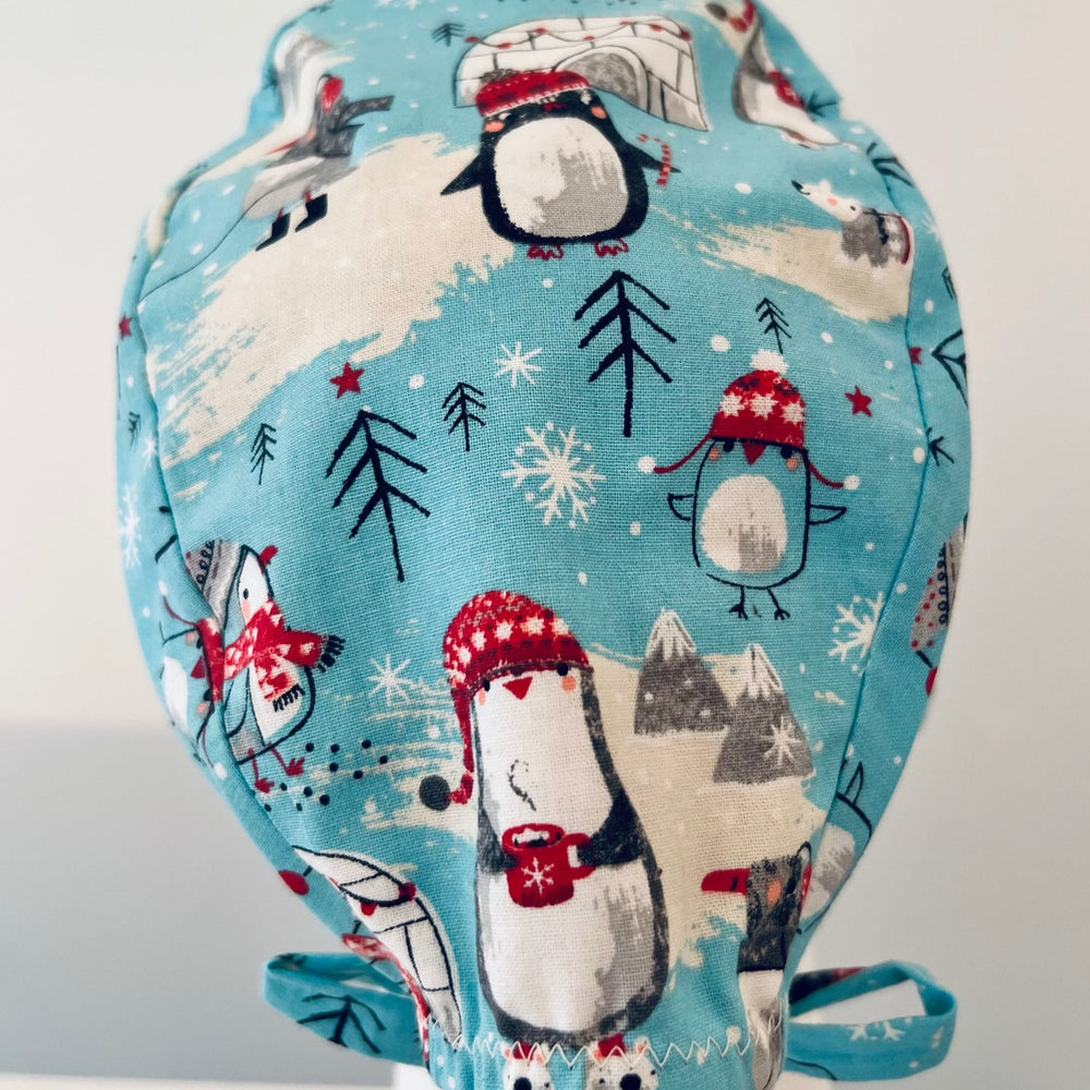 Scrub Cap-Winter Penguins