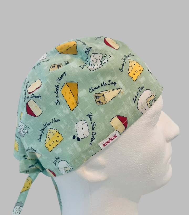 Scrub Cap | Life is Gouda | You Feta Believe | Swiss You Were Here | Let It Brie | Funny Cheese Nurse Hat