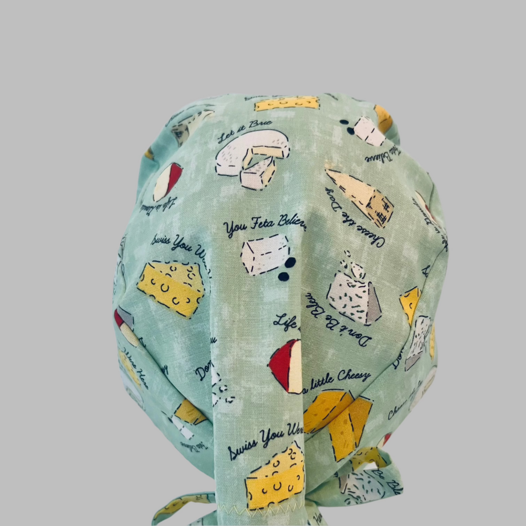 Scrub Cap | Life is Gouda | You Feta Believe | Swiss You Were Here | Let It Brie | Funny Cheese Nurse Hat