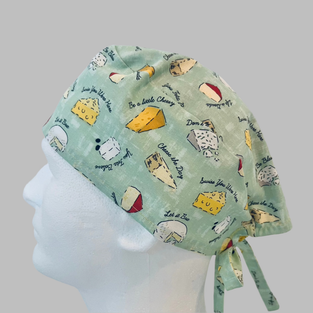 Scrub Cap | Life is Gouda | You Feta Believe | Swiss You Were Here | Let It Brie | Funny Cheese Nurse Hat