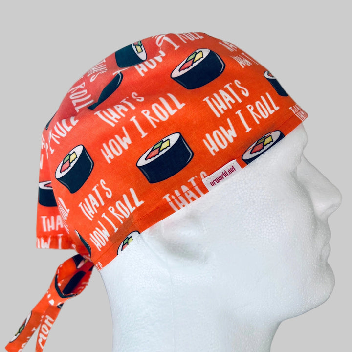 Funny Sushi Scrub Cap – “That’s How I Roll” Surgical Cap | Nurse &amp; OR Hat