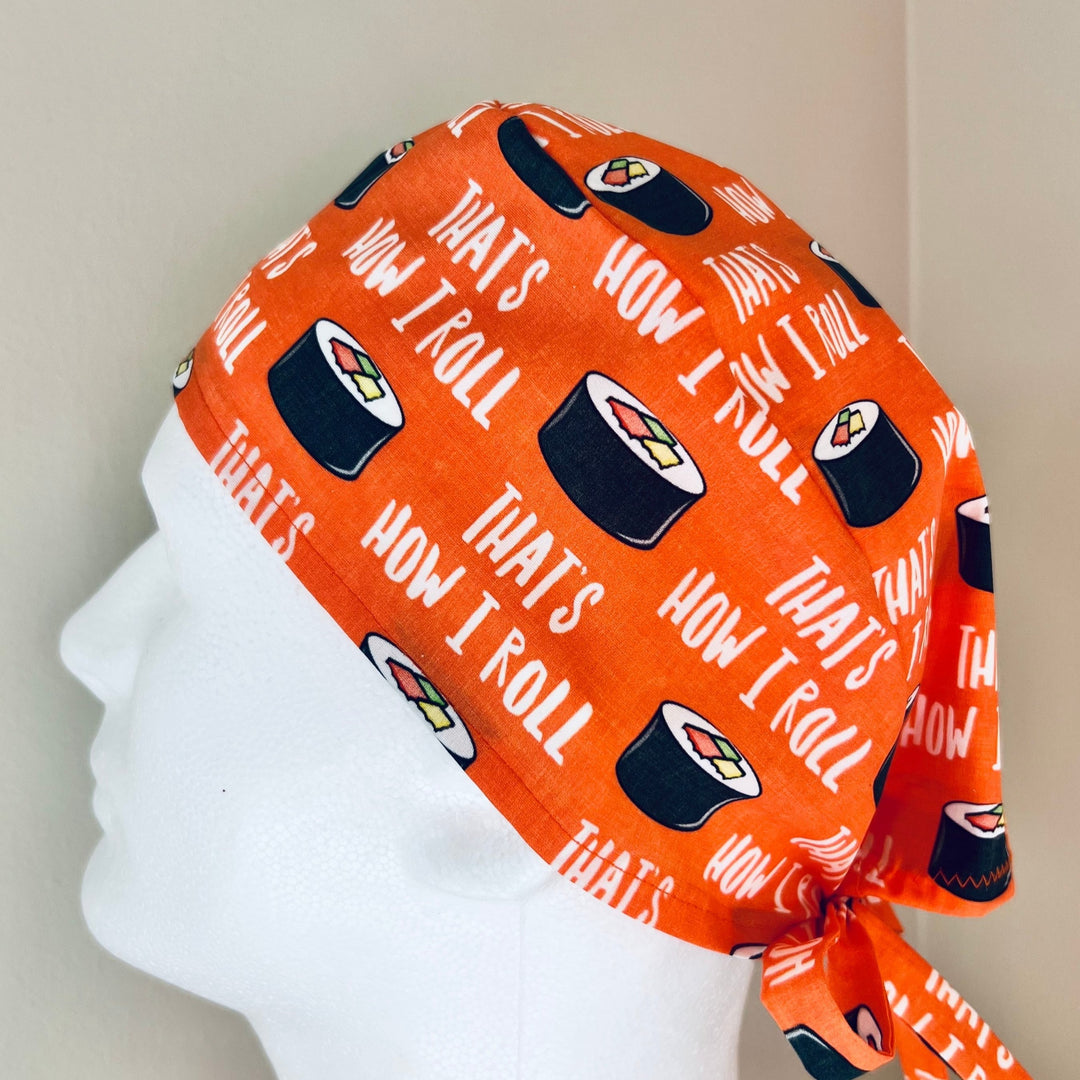 Funny Sushi Scrub Cap – “That’s How I Roll” Surgical Cap | Nurse &amp; OR Hat
