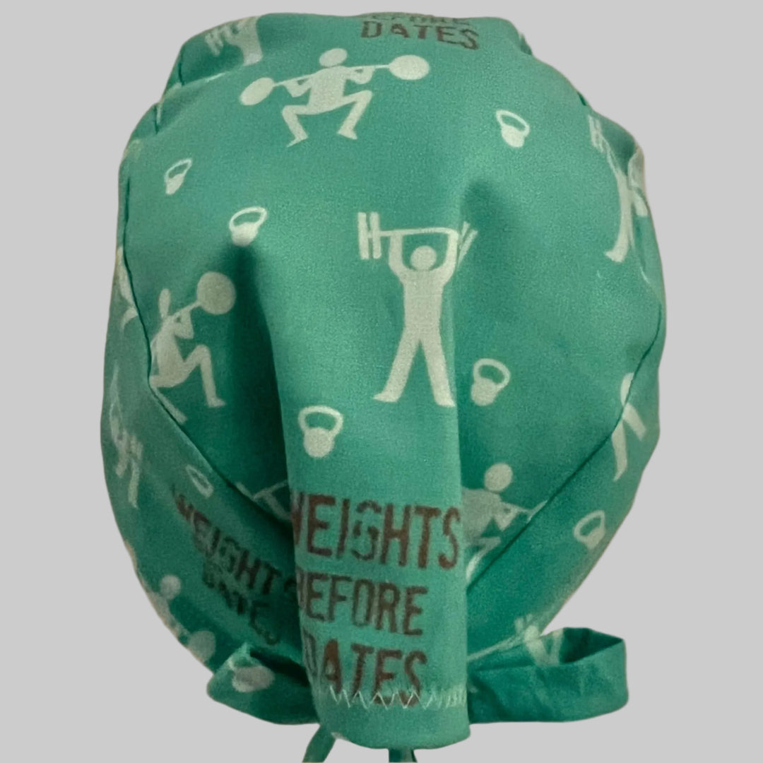 Gym Life Scrub Cap – Weights Before Dates Surgical Cap for Healthcare Workers