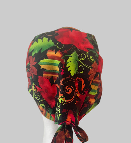 Scrub Cap-Fall Leaves
