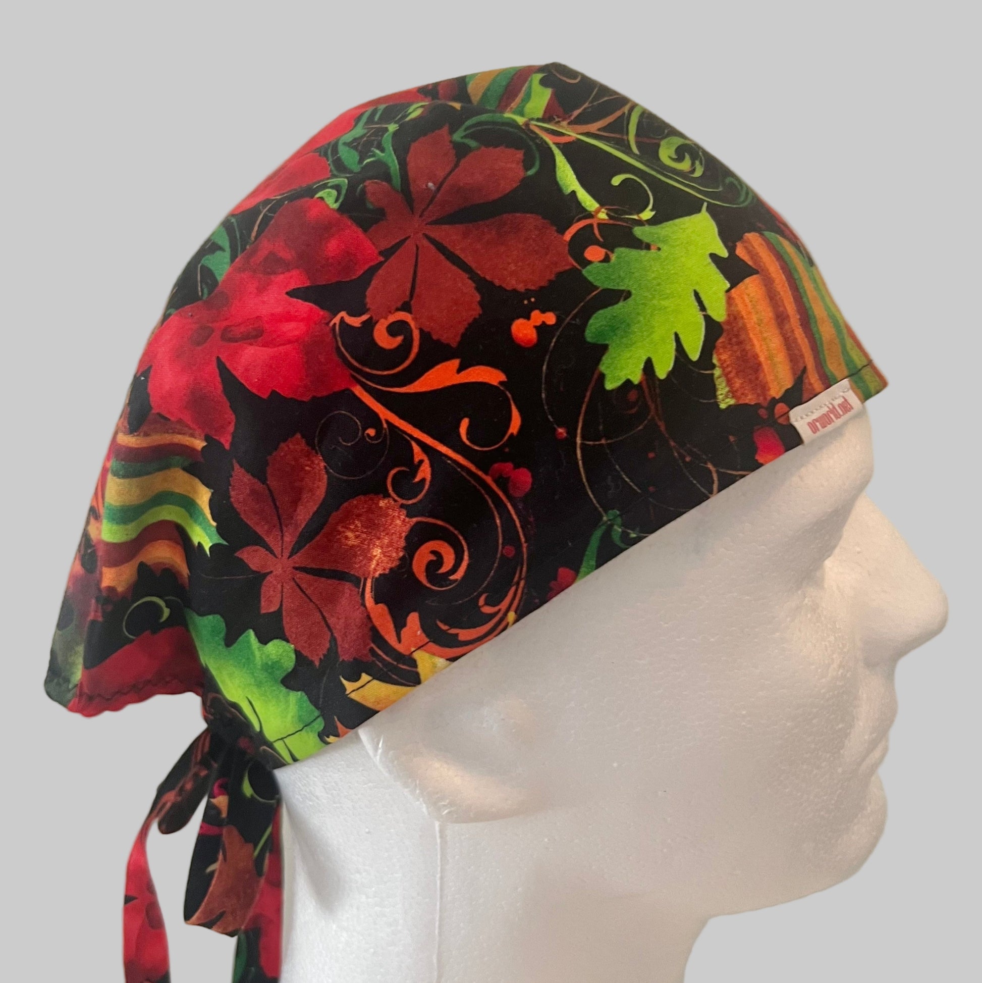 Scrub Cap-Fall Leaves