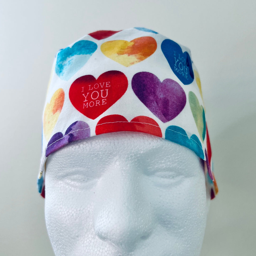 Scrub Cap-Valentines Day- Colorful Hearts