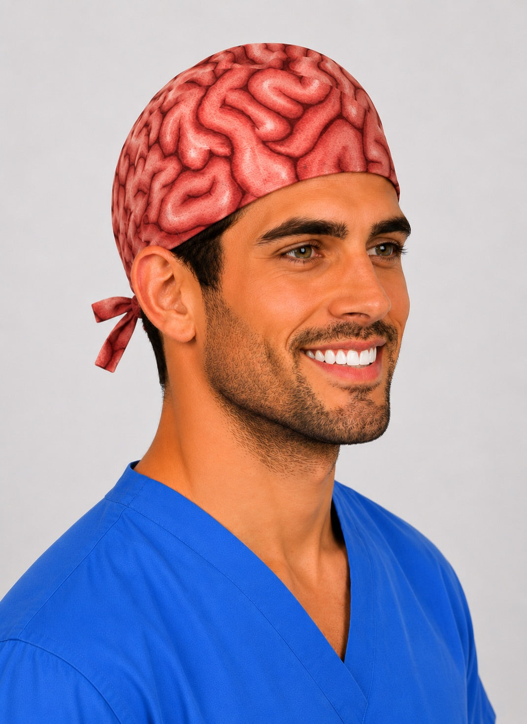 Three-quarter view of the brain anatomy men&