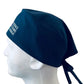 SGO mens surgical scrub cap with cotton strings and embroidered logo side view