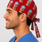 custom face photo mens scrub cap left side view personalized surgical hat scattered face collage gift for surgeon nurse OR team OR World handmade USA