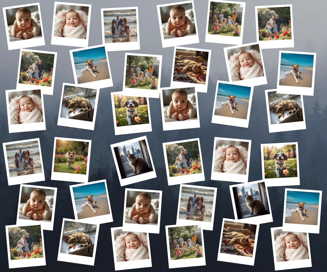 Custom photo Polaroid collage scrub cap background option, slate forest, personalized Polaroid photo print surgical hat, choose your background, premium handmade in USA gift for surgeons and OR teams, OR World