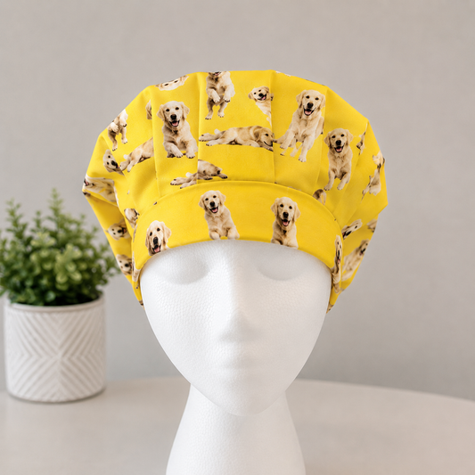 Custom Photo Scrub Cap Bouffant Personalized Surgical Hat with Pet Photos Dog Photo Scrub Cap Custom Nurse Scrub Cap Handmade OR World Surgical Hats