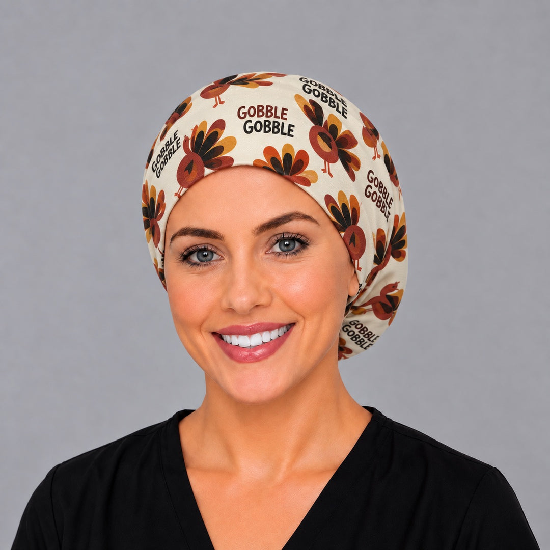 Woman wearing a Gobble &