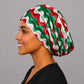 Mexican euro scrub cap with optional satin lining, surgical hat for women with curly and natural hair