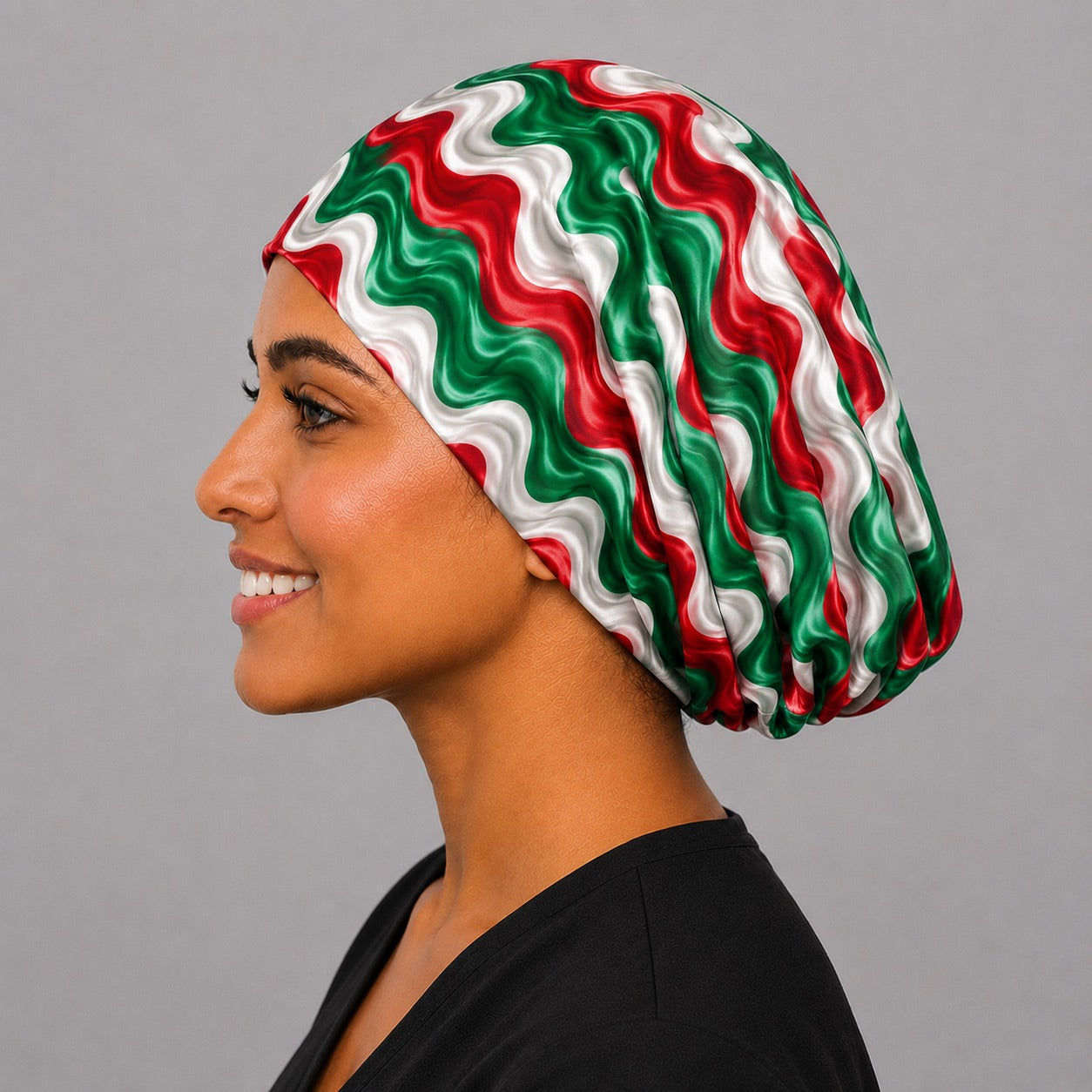 Mexican euro scrub cap with optional satin lining, surgical hat for women with curly and natural hair