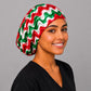 Mexican euro scrub cap for women with long hair, adjustable handmade surgical hat