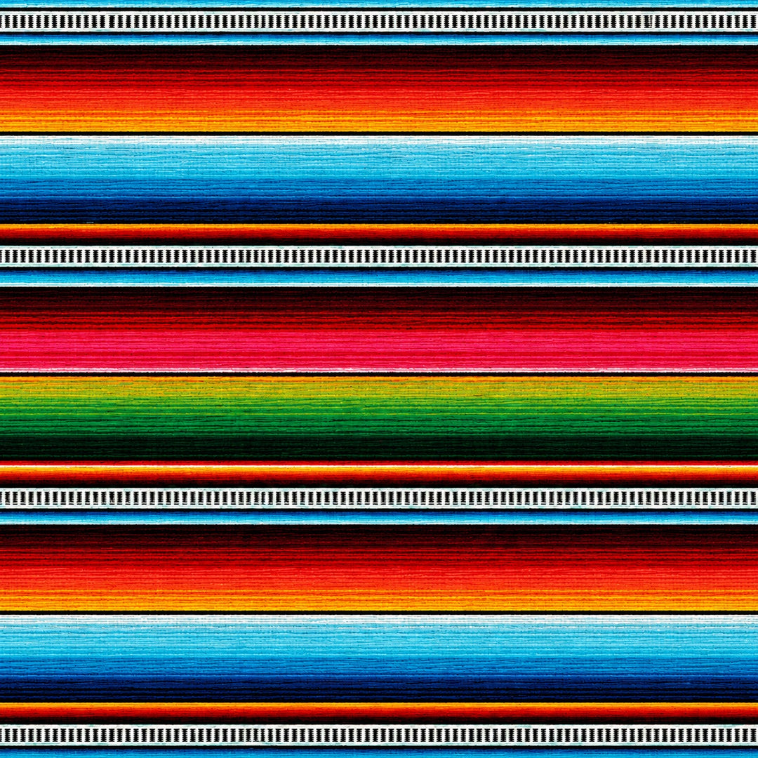 Mexican serape scrub cap euro surgical hat front view, festive rainbow Mexico stripe print