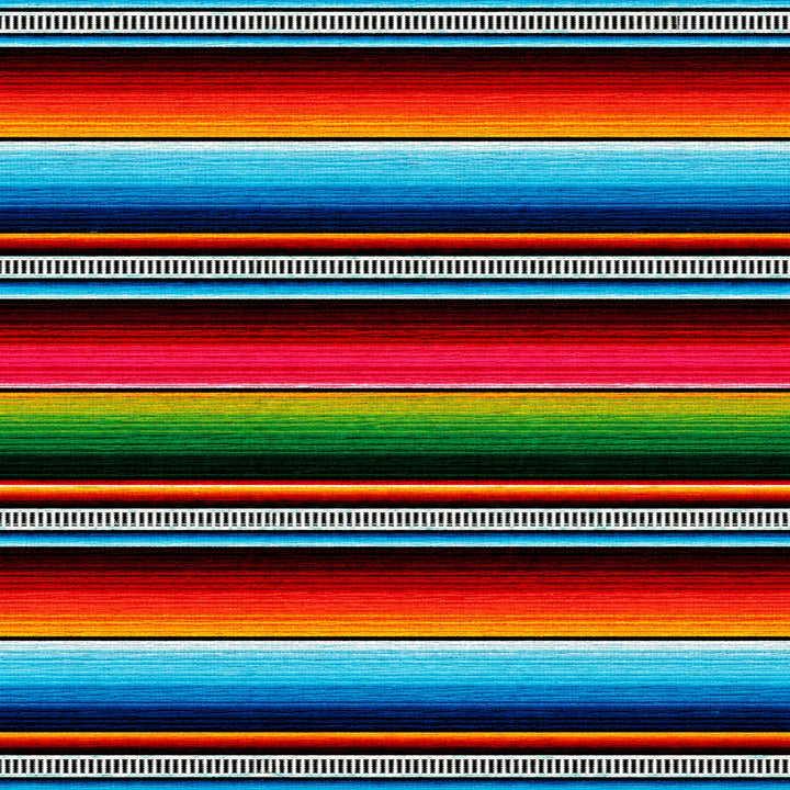 Mexican serape scrub cap euro surgical hat front view, festive rainbow Mexico stripe print