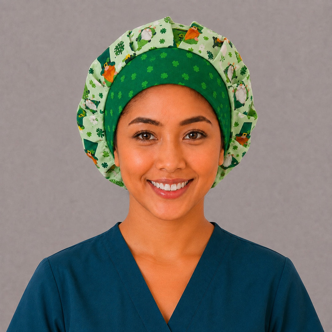 Woman wearing a St. Patrick&