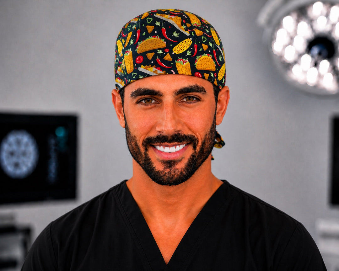 Taco Mexico scrub cap men&