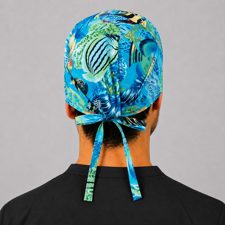 Back view of men&