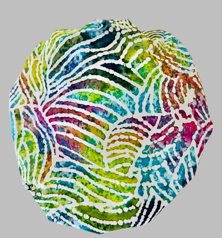 Bouffant Scrub Cap Rainbow Zebra Print | Handmade Surgical Hat for Nurses, Surgeons &amp; Healthcare Professionals | Adjustable Unisex OR Cap | Satin Lining Option