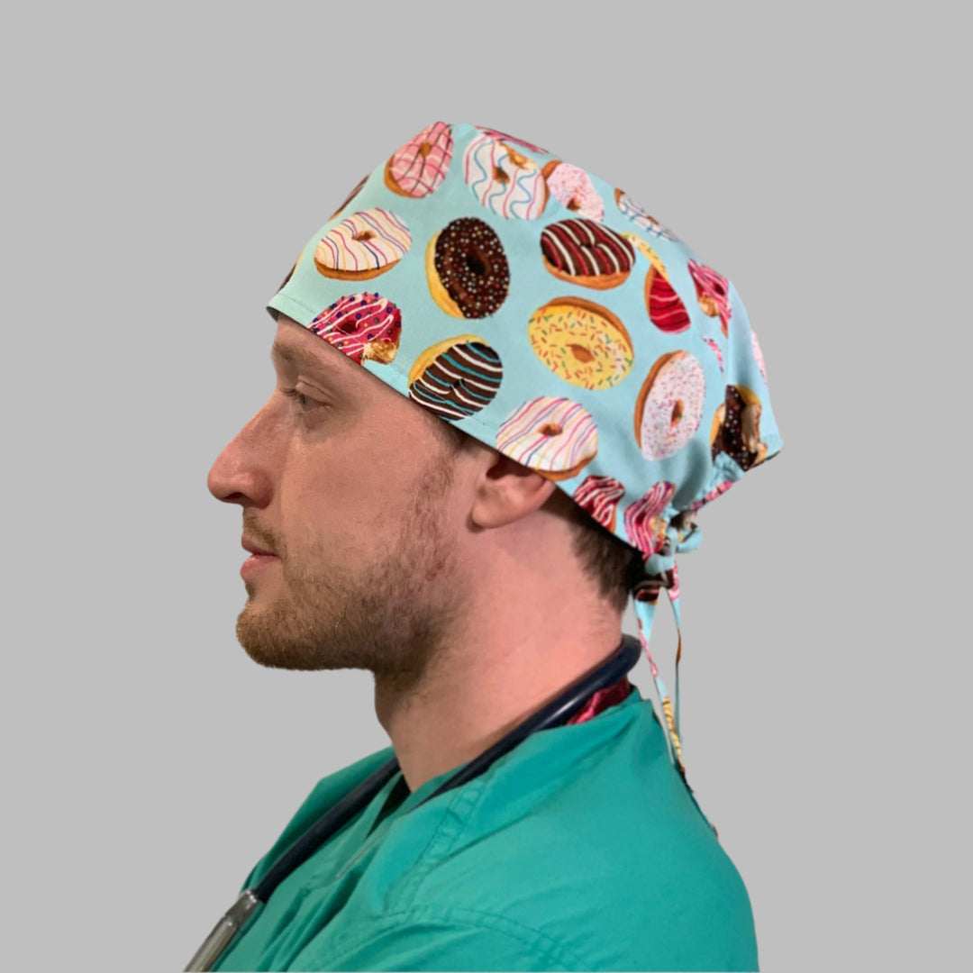 Donut Scrub Cap | Nurse Surgical Cap | Bakery & Dessert Print | Handmade Medical Cap