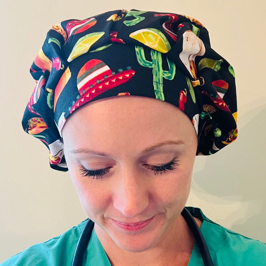 Surgical Scrub Bouffant-Fiesta-Tacos-Sombreros