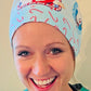 Ponytail Style hat-Frosty the Snowman with white ribbon ties Success Active