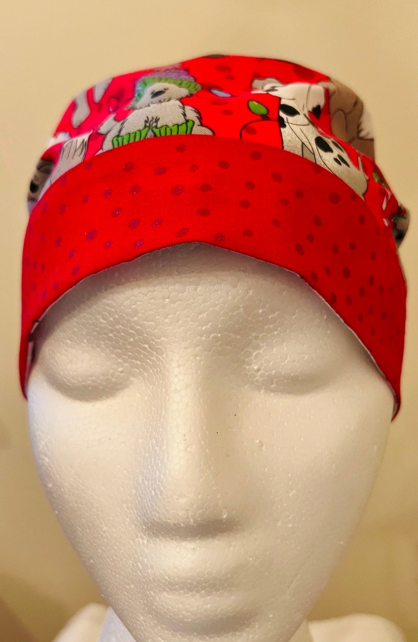 Ponytail Style Hat-Christmas dogs